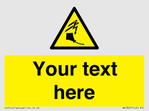 Custom warning kite flying near powerlines